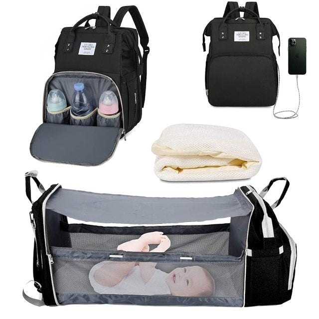 Multifunctional Mommy Bag - Portable Baby Bed