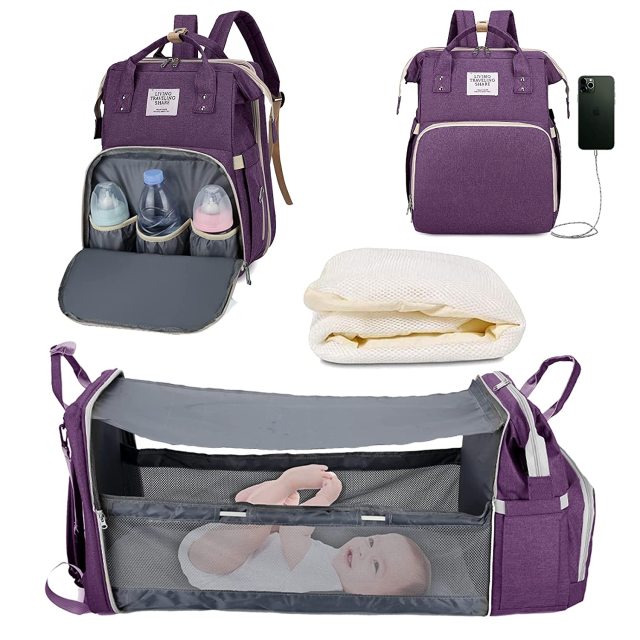 Multifunctional Mommy Bag - Portable Baby Bed