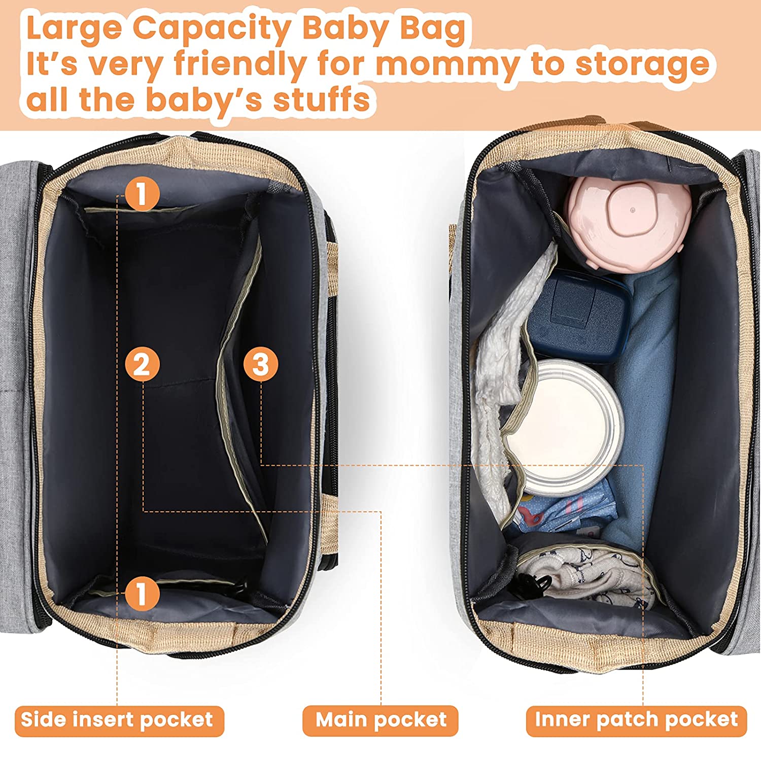 Multifunctional Mommy Bag - Portable Baby Bed