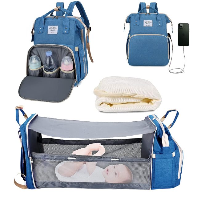 Multifunctional Mommy Bag - Portable Baby Bed