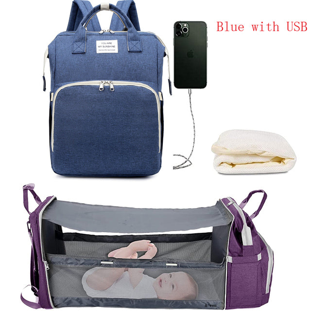 Multifunctional Mommy Bag - Portable Baby Bed